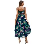 Fashionable Womens Dress Original Design Floral Print Asymmetrical Hem Casual or Party Wear Whol