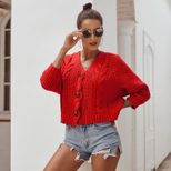 Fashion Womens Sweater Versatile V Neck Long Sleeve Short Style Casual Wear for All Seasons Whol