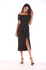 Lace Trim Off Shoulder Dress for Women Elegant Design Perfect for Parties and Events