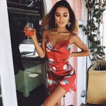 Satin Floral Print Maxi Dress Sleeveless Elegant Design Summer Wear Wholesale Available ready to