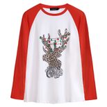 Womens Long Sleeve T Shirt Round Neck Print Design Autumn Casual Wear ready to ship