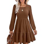 Elegant Womens Midi Dress Stylish Versatile Age Defying Perfect for Autumn and Winter Office Wea