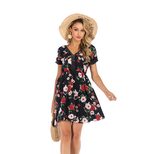 Bohemian V Neck Maxi Dress for Women Summer Casual Style Lightweight Fabric