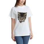 3D Printed T Shirt for Women Casual Short Sleeve Round Neck Polyester Summer Fashion