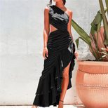 Sleeveless Asymmetrical Cutout Dress for Women Lightweight Fabric Summer Casual Wear