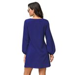 Long Sleeve Waist Defined Womens Dress Elegant Design Comfortable Fabric Autumn Winter Collection
