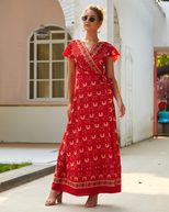 Summer Floral Maxi Dress for Women Casual Sexy Comfortable Perfect for Vacation Ready to Ship