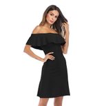 Summer Bodycon Dress Off Shoulder Slim Fit Elegant Style Perfect for Parties and Events Wholesal