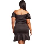 Summer Plus Size Dress Slim Fit Sexy Off Shoulder Short Sleeve Deep V Neck Evening Party Wear Wh
