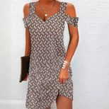 Digital Print Summer Dress 3D Pattern Short Sleeve Casual Style Available in Multiple Sizes Wholesale Supply