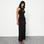 Elegant Backless Maxi Dress High Waist Sensual Design Spring Summer Collection Perfect for Parti