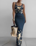 White Bodycon Maxi Dress for Women Summer Casual Style Sleeveless Lightweight Fabric Available in Multiple Sizes