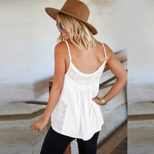 Lace Cami Tank Top for Women Loose Fit Button Detail Open Back Casual Summer Wear Wholesale Avai
