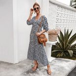 Floral Print A Line Dress for Women Casual Spring Summer Style Lightweight Fabric