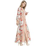 Long Sleeve Floral Maxi Dress for Women Elegant Fit Comfortable Fabric Perfect for Spring and Summer