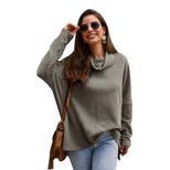 High Neck Womens Knit Sweater European and American Fashion Autumn Winter Style Custom Design Wholesale Availabl