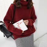 High Neck Womens Sweater Premium Quality Simple Design Solid Color Early Autumn Knitwear Wholesa