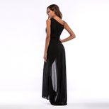 Chiffon Maxi Dress V Neck Side Slit Sleeveless Elegant Evening Wear Wholesale Available OEM ODM