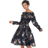 Floral Print Wrap Dress Elegant Design Comfortable Fit Spring Fashion Wholesale Womens Apparel R