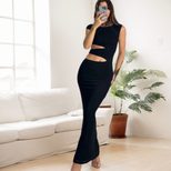 Elegant Hollow Out Bodycon Maxi Dress for Women Spring Summer Collection Perfect for Parties and