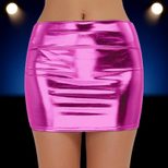 PU Bodycon Skirt Sexy Fashionable Versatile Gold Foil Detail Performance Wear for Women Wholesale Available