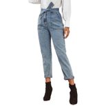 High Waisted Slim Fit Denim Pants Womens Casual Style Perfect for Spring and Summer Ready to Shi