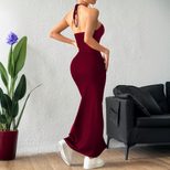 Sexy Halter Maxi Dress Slim Fit Elegant Design Spring Summer Style Wholesale Available private l