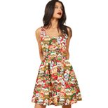 Womens Floral Print Slip Dress Trendy Design Spring Summer Style Perfect for Christmas Celebrati
