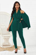 V Neck Off Shoulder Jumpsuit for Women Slim Fit Elegant Design Casual Party Wear