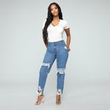 Distressed Womens Jeans Casual Fit Mid Rise Cotton Fabric Available in Multiple Sizes Wholesale factory direct