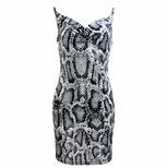 Plus Size Womens Summer Dress V Neck Sleeveless Snake Print Casual Party Wear customizable