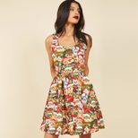 Womens Floral Print Slip Dress Trendy Design Spring Summer Style Perfect for Christmas Celebrati