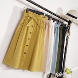 High Waisted A Line Midi Skirt Floral Print Button Closure Comfortable Fit Summer Fashion for Women Wholesale