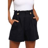 Womens High Waisted Pleated Casual Shorts Loose Fit Solid Color Summer Style Wholesale Available