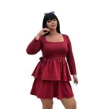 Elegant Long Sleeve Dress Slim Fit Solid Color Fashionable Style Perfect for Spring and Autumn W