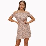 Floral Off Shoulder Maxi Dress High Waist Sleeveless Lightweight Fabric Summer Vacation Wear Who