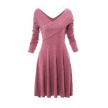 Long Sleeve V Neck Dress for Women Casual Fit Comfortable Fabric Autumn Winter Collection