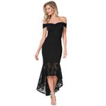Mermaid Evening Dress Strapless Off Shoulder Mid Length Elegant Design Perfect for Cocktail Part