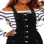 Womens Spring Denim Overall Dress Plus Size Slim Fit Mini Length Casual Everyday Wear Wholesale