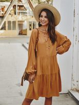 Womens Loose Fit Long Sleeve Dress Original Design Tie Detail Spring Fashion Ready to Ship Whole