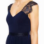 Chiffon Lace Trim Cami Dress for Women Solid Color Elegant Design Summer Casual Wear