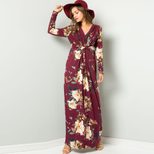 Fashionable Long Sleeve Printed Dress for Women Autumn Winter Style Perfect for Casual Outings W