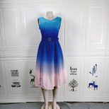 Floral Maxi Dress for Women Sleeveless Round Neck High Waist Casual Summer Wear ready to ship