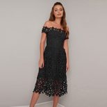 Lace Mini Dress for Women Off Shoulder Short Sleeve High Waist Midi Style Summer Occasion
