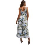 V Neck Floral Print Jumpsuit Summer Style Sleeveless Split Design Perfect for Casual Outings OEM