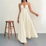 Elegant Summer Maxi Dress Sexy Spaghetti Straps Beachwear Lightweight Fabric Perfect for Vacatio