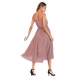 Summer Casual Backless Dress Printed Pattern Spaghetti Straps Lightweight Fabric Perfect for Bea
