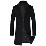 Mens Overcoat Mid Length Wool Blend Trench Coat Business Casual Style Available in Multiple Sizes Wholesale