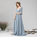 Chiffon Maxi Dress for Women Deep V Neck Backless Design Elegant Evening Wear Available in S to XL Sizes
