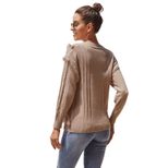 V Neck Long Sleeve Sweater Stylish Versatile Comfortable Autumn and Winter Wear Wholesale Availa